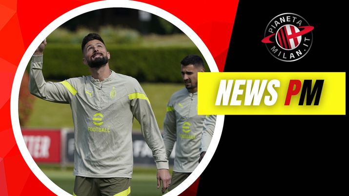 Olivier Giroud AC Milan allenamento Milanello
