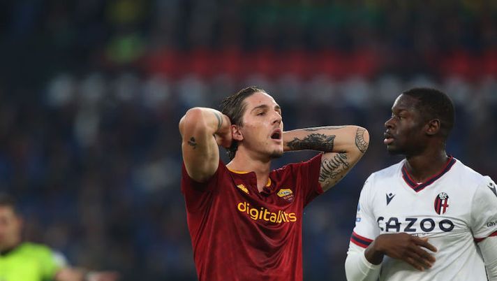 during the Serie A match between AS Roma and Bologna FC at Stadio Olimpico on January 4, 2023 in Rome, Italy. El Shaarawy: “Zaniolo deve ritrovare lucidità sotto porta, in allenamento…” - immagine 1