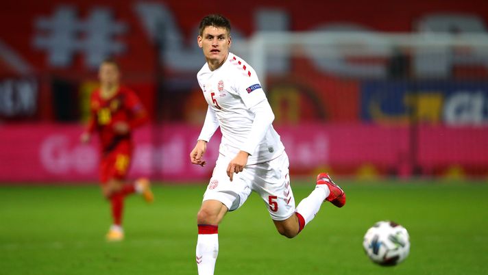 HEVERLEE, BELGIUM - NOVEMBER 18: Joakim Maehle of Denmark in action during the UEFA Nations League group stage match between Belgium and Denmark at King Power at Den Dreef Stadion on November 18, 2020 in Heverlee, Belgium. Football Stadiums around Europe remain empty due to the Coronavirus Pandemic as Government social distancing laws prohibit fans inside venues resulting in fixtures being played behind closed doors. (Photo by Dean Mouhtaropoulos/Getty Images) HEVERLEE, BELGIUM - NOVEMBER 18: Joakim Maehle of Denmark in action during the UEFA Nations League group stage match between Belgium and Denmark at King Power at Den Dreef Stadion on November 18, 2020 in Heverlee, Belgium. Football Stadiums around Europe remain empty due to the Coronavirus Pandemic as Government social distancing laws prohibit fans inside venues resulting in fixtures being played behind closed doors. (Photo by Dean Mouhtaropoulos/Getty Images)