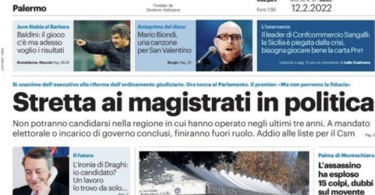 Prima Pagina, Giornale Di Sicilia: “La Sicilia Torna Gialla, Ma Sotto ...