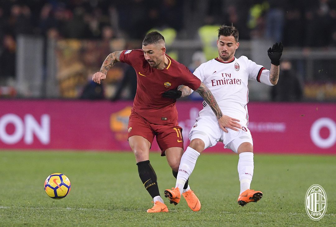  Alexsandar Kolarov e Jesus Suso in Roma-Milan (credits: LaPresse /A.C. Milan) 