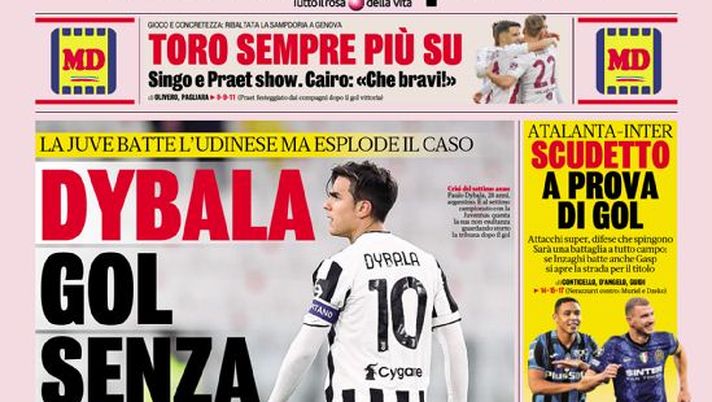 Prima Pagina, La Gazzetta dello Sport: “Dybala, gol senza Joya. Esplode il caso”  Prima Pagina, La Gazzetta dello Sport: “Dybala, gol senza Joya. Esplode il caso” - immagine 1