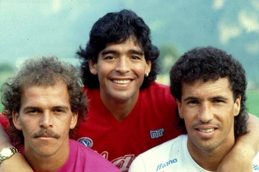 Maradona, Careca e Alemao (Photo by SSC NAPOLI via Getty Images) Maradona, Careca e Alemao (Photo by SSC NAPOLI via Getty Images)