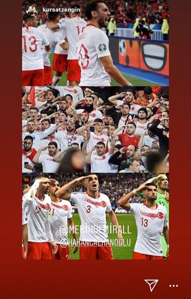 La storia Instagram di Hakan Calhanoglu 