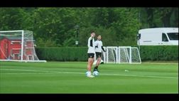 VIDEO / Giroud, gol e sorrisi a Milanello. E scherza così con Tonali