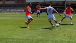 Benzema, super gol in allenamento: da vedere e rivedere | VIDEO
