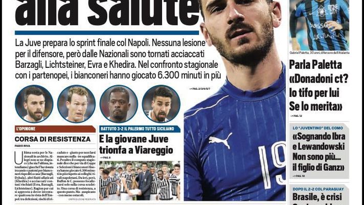Prima Pagina, Tuttosport: “La giovane Juve trionfa al Viareggio, il Palermo tutto siciliano è ko”  Prima Pagina, Tuttosport: “La giovane Juve trionfa al Viareggio, il Palermo tutto siciliano è ko”