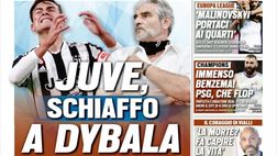 Prima Pagina, Tuttosport: “Juve, schiaffo a Dybala. Immenso Benzema! Psg, che flop”