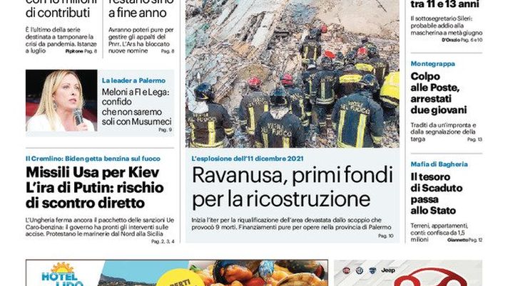 Prima Pagina, Giornale di Sicilia: “Piano rifiuti, gelata europea” - immagine 1