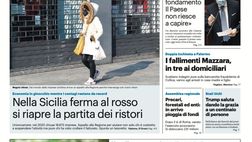 Prima Pagina, Giornale di Sicilia: “L’ultimo appello di Conte. Si riapre la partita dei ristori”