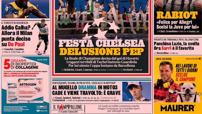 BUONGIORNO CITTACELESTE – LE PRIME PAGINE DEI PRINCIPALI QUOTIDIANI SPORTIVI – GUARDA 