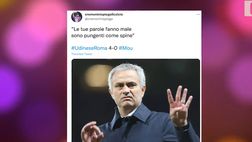 VIDEO Udinese-Roma 4-0, Mourinho nel mirino dei social: i migliori sfottò del web