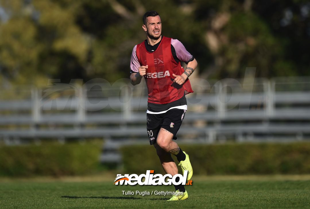  PALERMO, ITALY - MARCH 06: Ilija Nestorovski in action during a US Citta' di Palermo training session at Tenente Carmelo Onorato Sports Center on March 06, 2019 in Palermo, Italy. (Photo by Tullio M. Puglia/Getty Images) 
