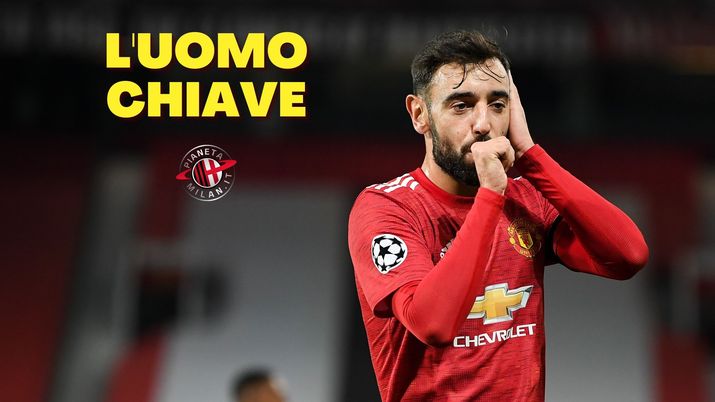 Bruno Fernandes (centrocampista Manchester United), rivale del Milan negli ottavi di Europa League |  AC Milan News (Getty Images) 