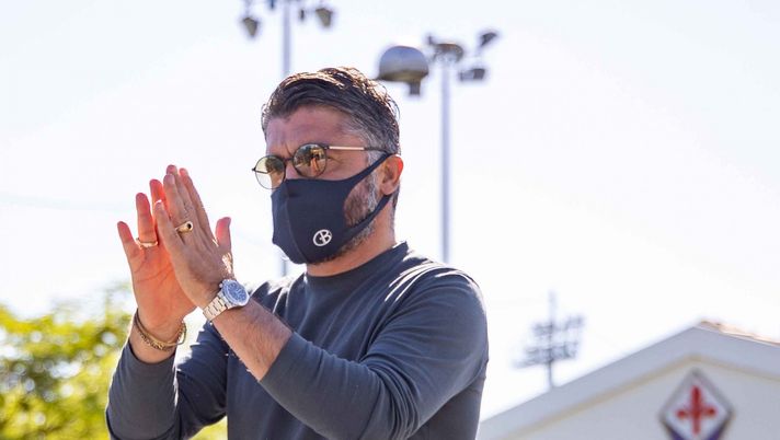 Firenze, visita del nuovo allenatore della Fiorentina Gennaro Gattuso nel centro sportivo, accompagnato da Daniele Pradè e Joseph Commisso 2021 06 04 © Niccolò Cambi/Massimo Sestini 