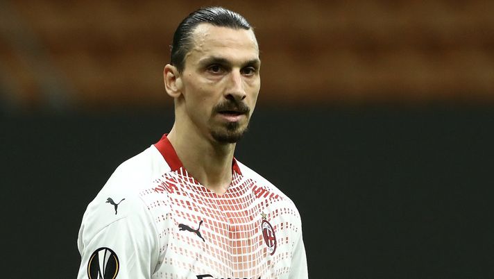 Zlatan Ibrahimovic (attaccante AC Milan), qui durante Milan-Stella Rossa 1-1 (Europa League 2020-2021) | News (Getty Images) 