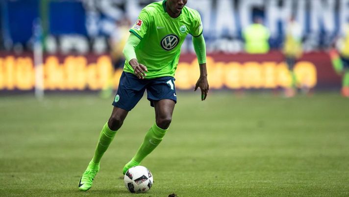 HAMBURG, GERMANY - MAY 20: Victor Osimhen controls the ball during the Bundesliga match between Hamburger SV and VfL Wolfsburg at Volksparkstadion on May 20, 2017 in Hamburg, Germany. (Photo by Maja Hitij/Bongarts/Getty Images) 