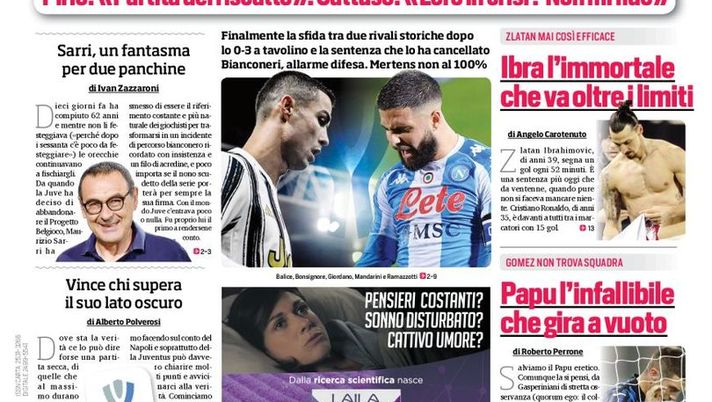 Il Corriere dello Sport, la prima pagina di oggi, mercoledì 20 gennaio 2021 Il Corriere dello Sport, la prima pagina di oggi, mercoledì 20 gennaio 2021