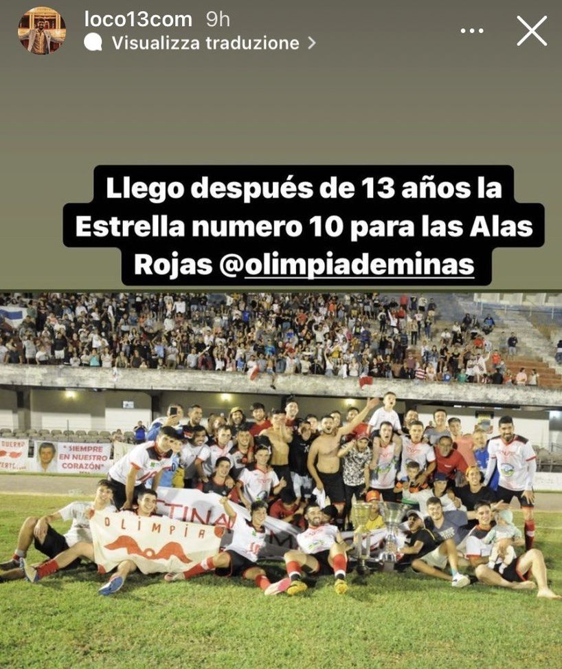 A 45 anni El Loco Abreu vince ancora: campione minuano in Uruguay con la sua Olimpia- immagine 4