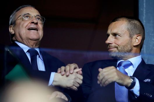 Florentino Pérez e Aleksander Ceferin (Photo by Alexander Hassenstein/Getty Images) Florentino Pérez e Aleksander Ceferin (Photo by Alexander Hassenstein/Getty Images)