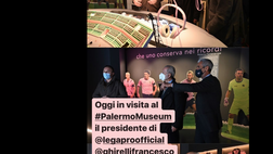 Palermo, il club rosanero accoglie Ghirelli: il presidente Lega Pro visita il museo
