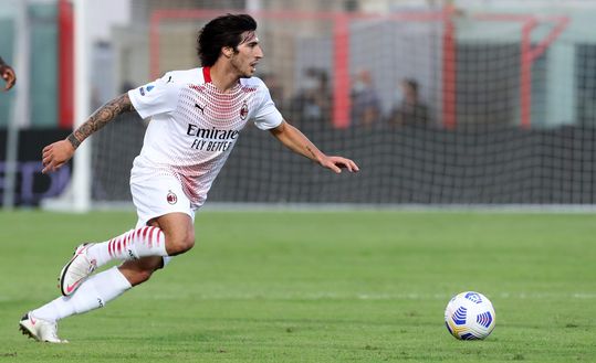 Sandro Tonali, centrocampista del Milan. Sandro Tonali, centrocampista del Milan.