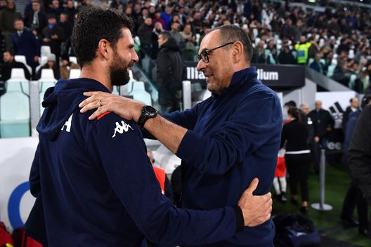 Sarri e Thiago Motta Sarri e Thiago Motta