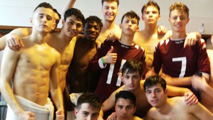L'esultanza dell'Under 17 dopo la semifinale vinta contro il Chievo al Beppe Viola 2018 