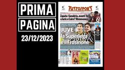 Prima pagina Tuttosport: “Juventus, la Superlega è il Frosinone”