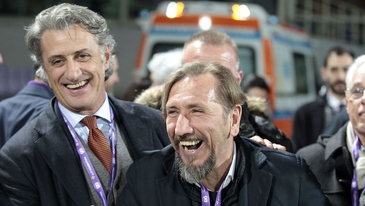 FLORENCE, ITALY - FEBRUARY 27: Alberto Di Chiara and Marco Nappi (R) former players ACF Fiorentina during the Serie A match between ACF Fiorentina and FC Torino at Stadio Artemio Franchi on February 27, 2017 in Florence, Italy. (Photo by Gabriele Maltinti/Getty Images) FLORENCE, ITALY - FEBRUARY 27: Alberto Di Chiara and Marco Nappi (R) former players ACF Fiorentina during the Serie A match between ACF Fiorentina and FC Torino at Stadio Artemio Franchi on February 27, 2017 in Florence, Italy. (Photo by Gabriele Maltinti/Getty Images)