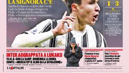 Prima Pagina, La Gazzetta dello Sport: “Senti che Juve. Corsa scudetto: la Signora c’è. Inter aggrappata a Lukaku”