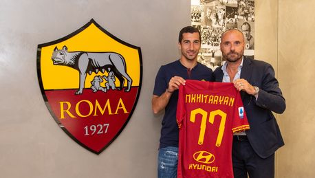 Mkhitaryan veste camisa 77 da Roma 