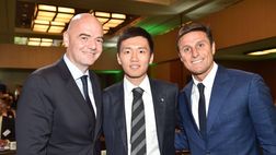 Inter, Zhang Jr con Infantino e Zanetti all’assemblea Eca: “Quanti nerazzurri in una foto”