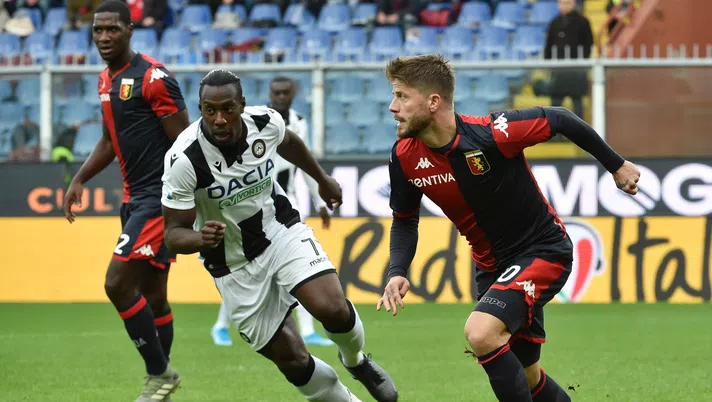 GENOA, ITALY - NOVEMBER 03: Lasse Schone of Genoa CFC in action during the Serie A match between Genoa CFC and Udinese Calcio at Stadio Luigi Ferraris on November 3, 2019 in Genoa, Italy. (Photo by Paolo Rattini/Getty Images)