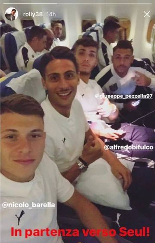 Nicolò Barella, Rolando Mandragora, Alfredo Bifulco e Giuseppe Pezzella   Nicolò Barella, Rolando Mandragora, Alfredo Bifulco e Giuseppe Pezzella