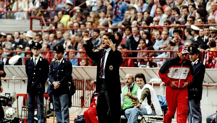 Fabio Capello a San Siro nel 1996 Fabio Capello a San Siro nel 1996