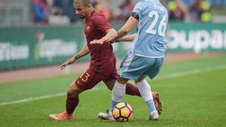 Derby di Roma, chi non salta…: Bruno Peres insegna i cori…alla figlia