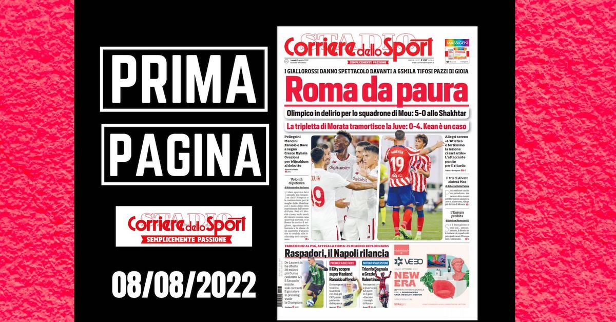 Prima pagina Corriere dello Sport: “Roma da paura”