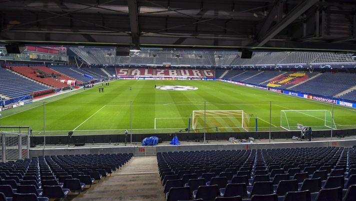 SALZBURG, AUSTRIA - DECEMBER 8: A general view of the Stadion during the UEFA Champions League group G match between FC Red Bull Salzburg and Sevilla FC at Red Bull Arena on December 8, 2021 in Salzburg, Austria. (Photo by Hans Peter Lottermoser/SEPA.Media /Getty Images) IL MILAN E LE ALTRE