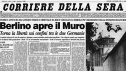 Novembre, 9, 1989: cade il Muro, cambia la storia