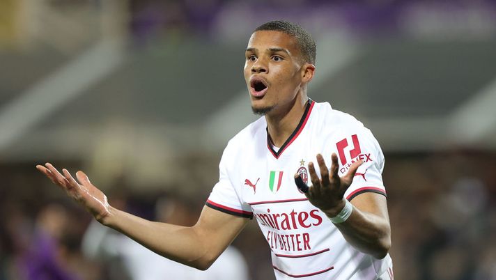 FLORENCE, ITALY - MARCH 04: Malick Thiaw of AC Milan reacts during the Serie A match between ACF Fiorentina and AC MIlan at Stadio Artemio Franchi on March 4, 2023 in Florence, Italy. (Photo by Gabriele Maltinti/Getty Images) Gazzetta: “Origi desolante, che errore Tomori!”. Solo tre sufficienze in pagella e due 4,5 - immagine 1