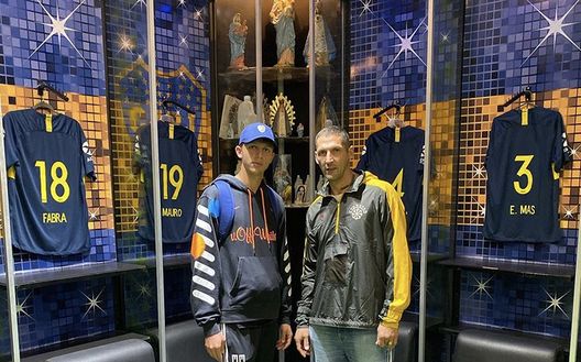 Padre e figlio alla Bombonera lo scorso ottobre... Padre e figlio alla Bombonera lo scorso ottobre...