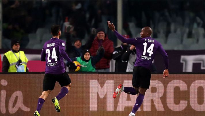 FLORENCE, ITALY - DECEMBER 16: Bryan Dabo of ACF Fiorentina celebrates after scoring a goal during the Serie A match between ACF Fiorentina and Empoli at Stadio Artemio Franchi on December 16, 2018 in Florence, Italy. (Photo by Gabriele Maltinti/Getty Images) FLORENCE, ITALY - DECEMBER 16: Bryan Dabo of ACF Fiorentina celebrates after scoring a goal during the Serie A match between ACF Fiorentina and Empoli at Stadio Artemio Franchi on December 16, 2018 in Florence, Italy. (Photo by Gabriele Maltinti/Getty Images)