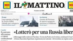 Prima pagina il Mattino oggi: “Terzo ciak, tocca a Calzona”