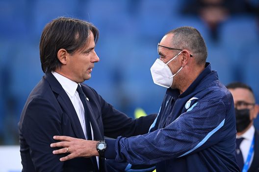 Simone Inzaghi e Maurizio Sarri Simone Inzaghi e Maurizio Sarri