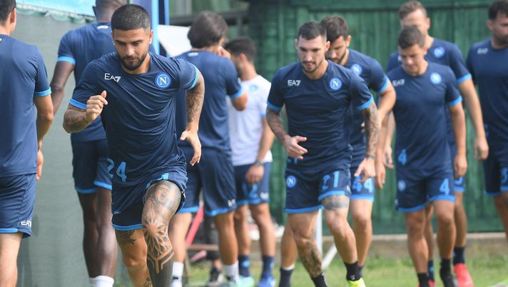 NAPLES, ITALY - SEPTEMBER 29: Lorenzo Insigne of Napoli attends a training session on September 29, 2021 in Naples, Italy. (Photo by SSC NAPOLI/SSC NAPOLI via Getty Images) 