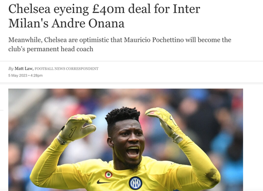 Telegraph – Chelsea, mosse per Onana: all’Inter 45 mln. Lukaku? Gli verrà chiesto se…- immagine 3