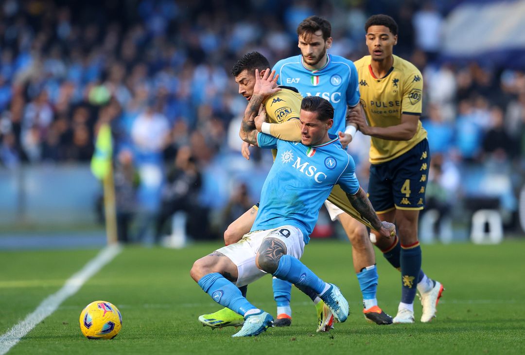 Le immagini del primo tempo di Napoli-Genoa
