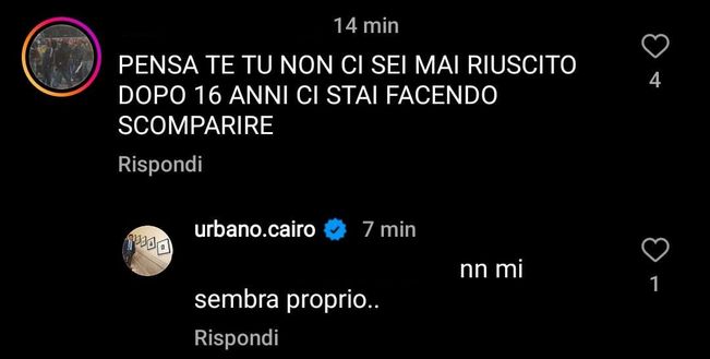 Cairo su Instagram: “Faccio sparire il Toro? Non mi sembra proprio”- immagine 2