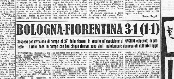 2 gennaio 1955: Fiorentina-Bologna finisce in rissa con Magnini in trionfo!- immagine 2